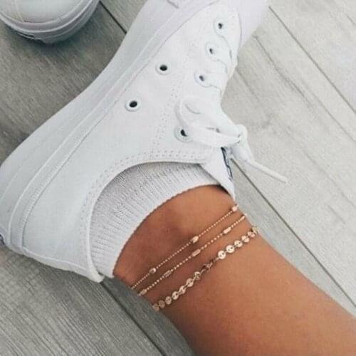 Fashion Bohemian Anklets Bracelet Vintage Summer Beach Foot Anklet for Women Gold Color Female Leg Jewelry for Party Engagement