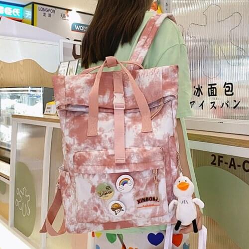 Fashion Backpack Canvas Women Backpack Anti-theft Shoulder Bag New School Bag for Teenager Girls School Backapck Female Bookbag