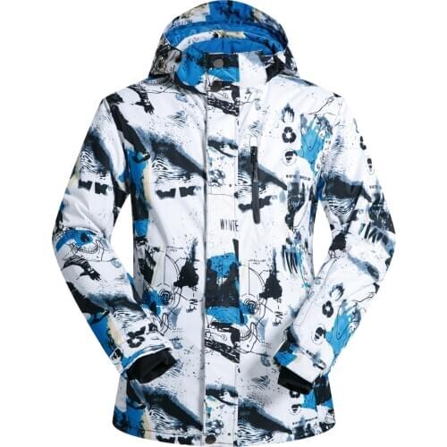 Men Jacket Winter Warm Parkas Long-sleeved Hooded Ski Suit Waterproof and Windproof Outdoor Sports Jacket Winter Coat