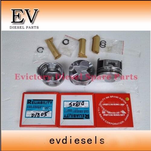 Evictory D1805 piston and piston ring set for kubota tractor D1805 engine