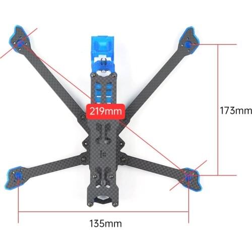 IFlight Chimera5 LR Carbon Fiber 219mm FPV Frame Kits 4mm Arm for RC FPV Racing Freestyle 5inch Mini Long Range Drones DIY Parts