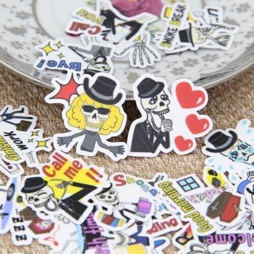 40 pcs/ Funny skull English expression account decoration stickers Line with my DIY diary album stickers