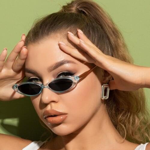 New Small Frame Sunglasses Oval Frame Ins Style Female Trendy Transparent Street Photography Sunglasses Sunglasses