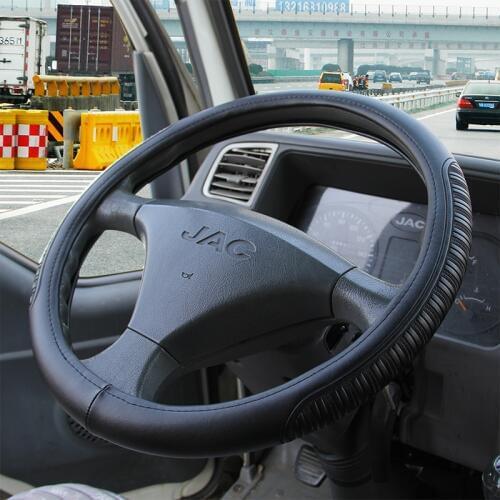 Leather Steering Wheel Covers for Car Bus Truck 36 38 40 42 45 47 50cm Diameter Auto Steering-wheel cover