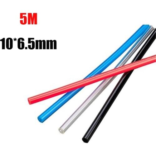 5 Meter 10*6.5mm Air Tubing Pneumatic Pipe Tube Hose PU Air Gas Pipe Hose Transparent Blue Red Black