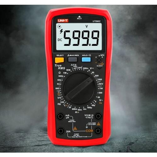 Portable handheld digital multimeter, multi-function meter for measuring voltage, current and capacitance
