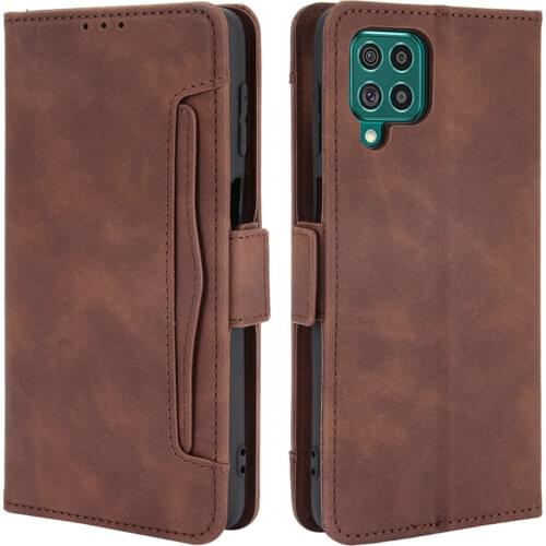 Shockproof Case Retro Leather Card Slot Removable for Samsung Galaxy M62 2021 Flip Case Samsung F62 M 62 F Wallet Cover Coque