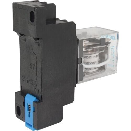 Top quality 12V DC Coil Power Relay DPDT LY2NJ HH62P-L JQX-13F 10A With PTF08A Socket Base