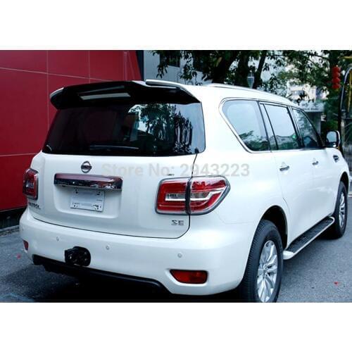 For Nissan PATROL Y62 2011-2019 ABS Plastic White Black Color Rear Spoiler Tail Trunk Wing Boot Spoiler Auto Accessories