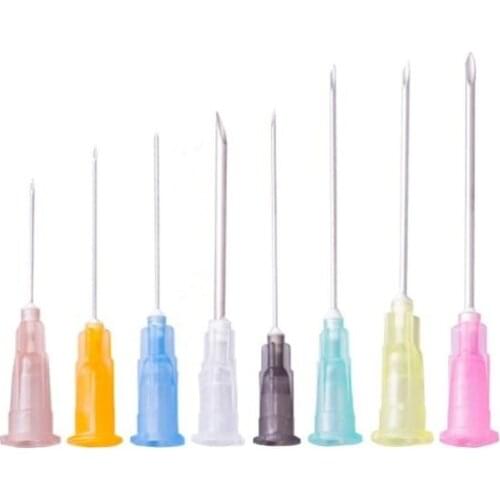 10pcs #4.5 #5 #6 #7 #8 #9 #12 #16 Tapered Needle Test Bayonet Needle Plastic Base Needle Industry Disposable Lab Needle