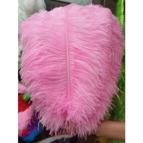 10PCS Thick pole ostrich feather pink ostrich plumage 55-60cm / 22-24 inches plume artware performing decorations