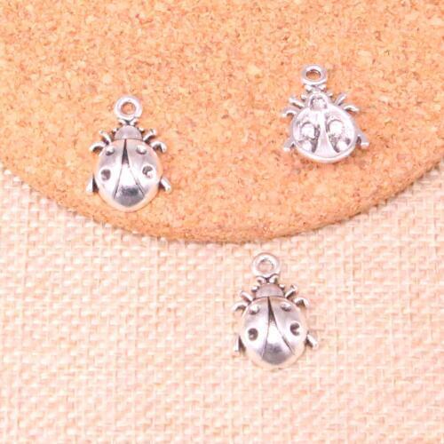 20pcs Tibetan Silver Plated beatles Charms Pendants for Jewelry Making DIY Handmade Craft 19*13mm