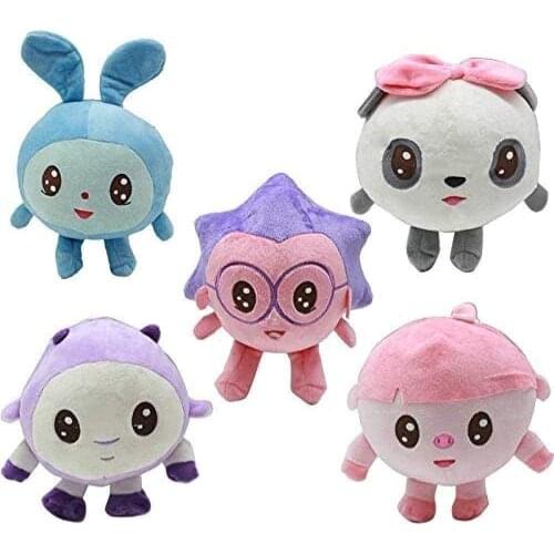 5 Pieces of Plush Toys/Each Batch of Russian Cartoon Plush Toys Rabbit Pig Hedgehog Sheep Panda Kid Gift Happy Ball Doll