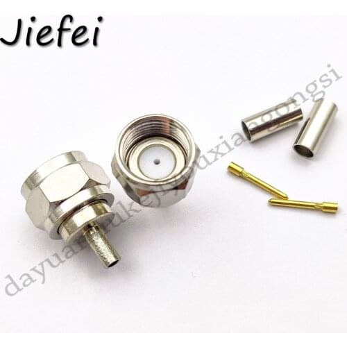 500pcs F Male Plug Straight Crimp RG174 LMR100 RG316 RF Connector Selling