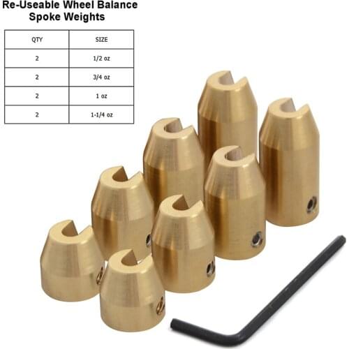 8 PCS Universal For KTM Harley-Davidson Suzuki BMW GS Super Moto Motorcycle Brass Wheel Spoke Balance Weights Refill Kits