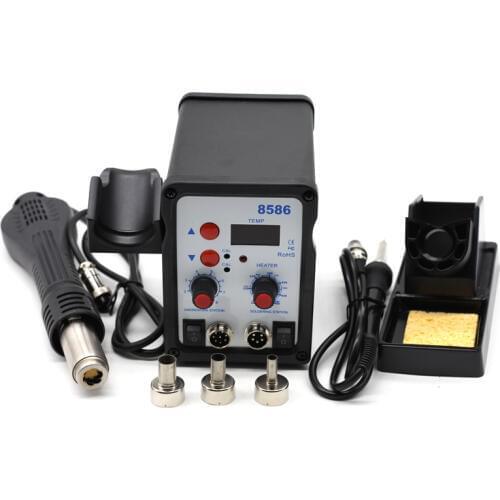 8586 Digital Display Electric Soldering Irons +DIY Hot Air Heat Gun Better SMD BGA Rework Station 8858 858D 8018LCD