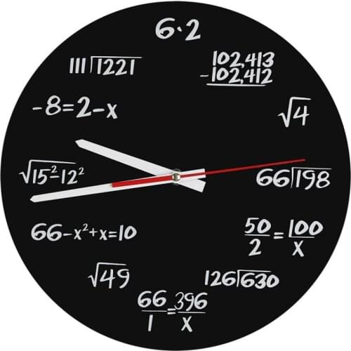 Original Modern Design Acrylic Wall Clock Mathematical For Home Office Decoration Accessories