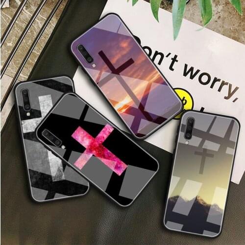 Jesus Cross Tempered Glass Case For Samsung Galaxy A10S A10E A20S A20E A30S A40 A50S A60 A70 A80 A90 A6 A7 A8 Shell