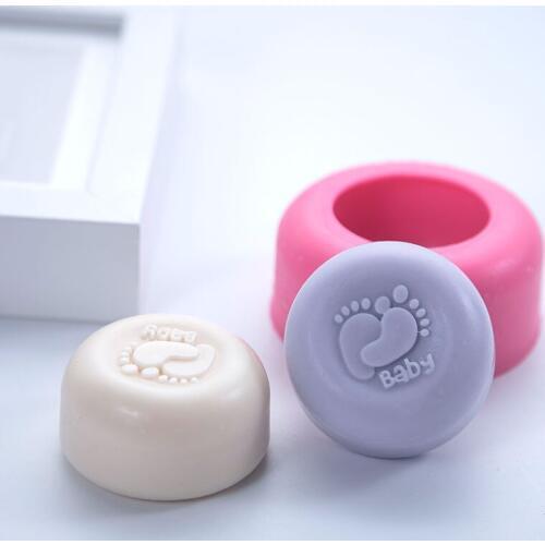 Baby Footprint Handmade soap silicone mold DIY soap moulds