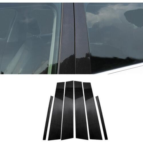 For Mercedes Benz C Class W204 2007 2008 2009 2010 2011 2012 2013 Car Styling Carbon Fiber Window B-pillar Molding Cover Trim