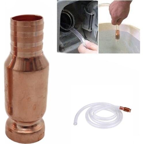 Red Copper Siphon Filler Pipe Manual Pumping Oil Pipe Fittings Connector Siphon Siphon Red Copper Refueling Y1D1