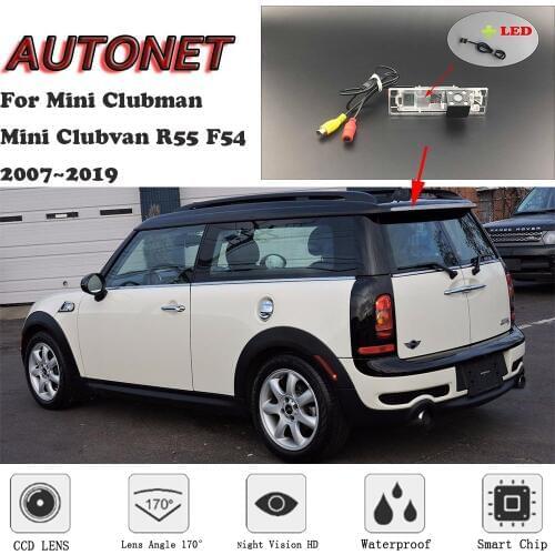 AUTONET HD Night Vision Backup Rear View camera For Mini Clubman Mini Clubvan R55 F54 2007~2019 CCD/license plate camera