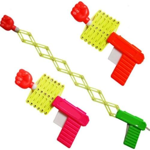Classic Prank Toys Retractable Fist Shooter Trick Funny Kids Game April Fool Party Festival Halloween Gift for Boys Girls