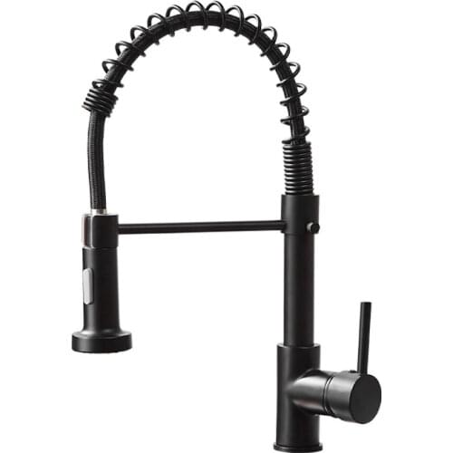 Matte Black Kitchen Sink Faucet Pull Down Kitchen Faucet Single Handle Mixer Tap 360 Rotation Torneira Cozinha Mixer Tap