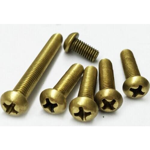 Copper Cross Head Screws Round Head Machine Screw M2.5*5