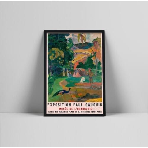 Paul Gauguin Museum Exhibition Posters And Prints Watercolor Canvas Painting Wall Art Picture for Living Room Home Decor Cuadros