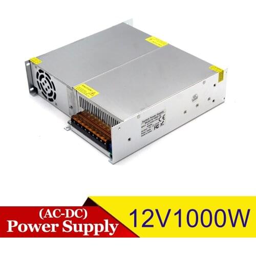 Single Output DC12V DC18V DC24V DC30V DC36V DC42V DC48V DC60V 1000W Lighting Transformer 220V 110V AC-DC SMPS for Light CNC CCTV