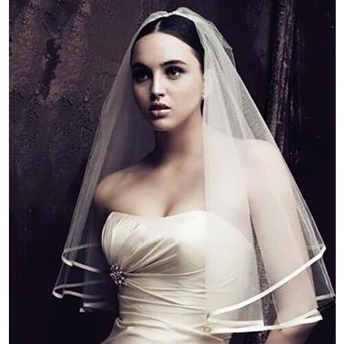 One Layer Tulle Short Bridal Veil Ivory/White Wedding Veil Wedding Accessories Free Shipping