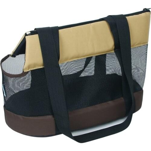 Cat Carrier Pet Bag Oxford Cloth Sponge Net Yarn Material Breathable Design Built-In Hook High-Quality Mesh Fabric Portable