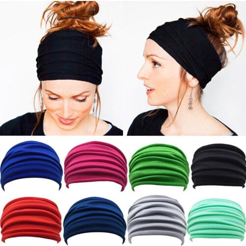 Wide Stretch Headbands Sport Yoga Gym Sweatband Headband for Women Hairband Head Bands Elastic Head Wrap Fitness Basketball Band