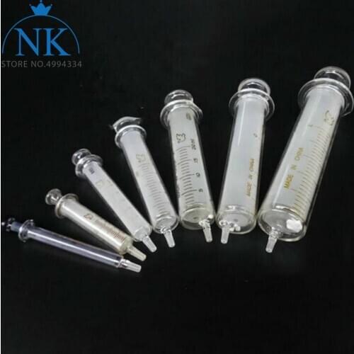 1pcs to 10pcs 1/2/5/10/20/30/50/100ml Disposable Glass injection syringe, Liquid Syringe transfer pipette without Needle