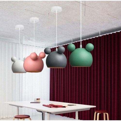 Nordic Style E27 Macaron Cartoon Pendant Lights Simple iron Child Room Chandelier For Dingdingroom Livingroom Bedroom Hotel