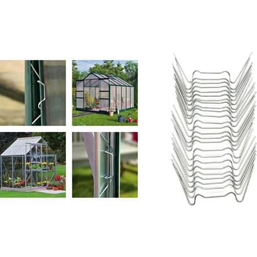 W-wire type glass clips greenhouse clips glass clips clips for greenhouse (25 pieces), fixing of plates