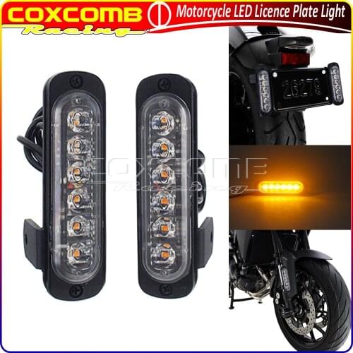 12V B6 IP67 Motorcycle Dual Auxiliary LED Brake Light Universal For Harley HONDA SUZUKI YAMAHA Enduro License Plate Taillight