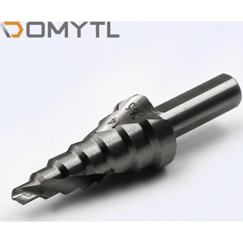 4-16.5mm Triangular Shank Spiral Groove Step Drill Pagoda Drill Aluminum Mold Reaming Drill Bit High Speed Steel Step Drill