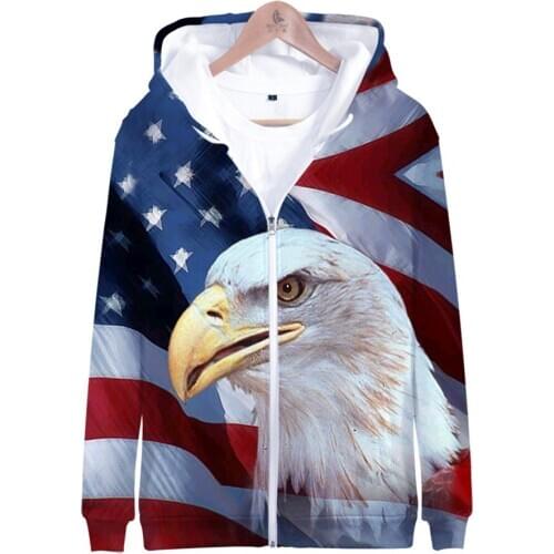 Skull Eagle American Flag 3D Hoodies Sweatshirt Men/Women Autumn Winter long Sleeve Hoodie Pullover Jacket Tops Brand Clothes