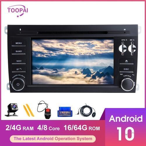 TOOPAI Android 10.0 For Porsche Cayenne 2003-2010 Auto Radio Stereo Head Unit GPS Navigation Car Multimedia Player DVD SWC 2din