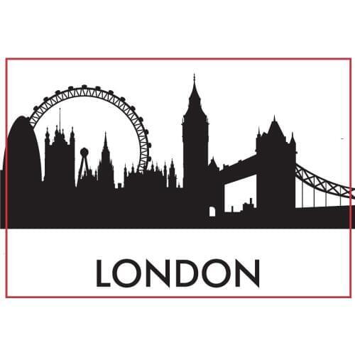 Tourist Magnets 78*54*3mm London Skyline Souvenir Fridge Magnets 20416