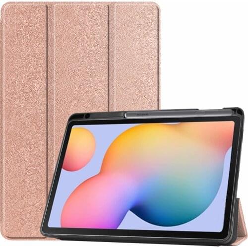 Ultra Thin PU leather Stand Protective Tablet Flip Cover For Samsung Galaxy Tab S6 Lite 10.4"INCH SM P610 P615 Trifold case
