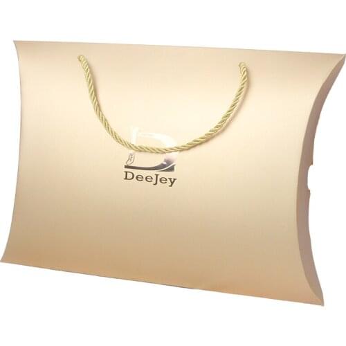 Customized Shop brand name printed Hair Extensions bundles wigs packaging paper box with rope handles clothing shopping boxes