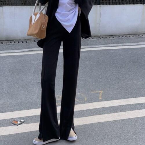 Summer Velvet Thin New Straight Wide Leg Womens Trousers Summer Streetwear Pants Women High Waist New Loose