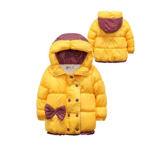 2017 Winter Coats Girls Cotton-Padded Warm Childrens Winter Jackets 2-5 Years Girls Parka Kids Outerwear & Coat