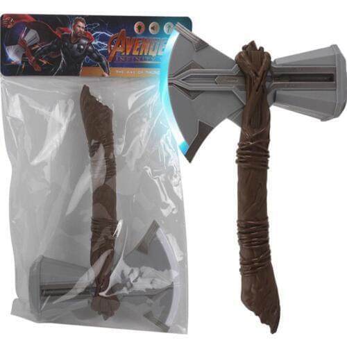 Sound Flash Light Axe Hammer Cosplay Kids Toys Weapons Movie Role Playing Thunder Hammer American Super Hero