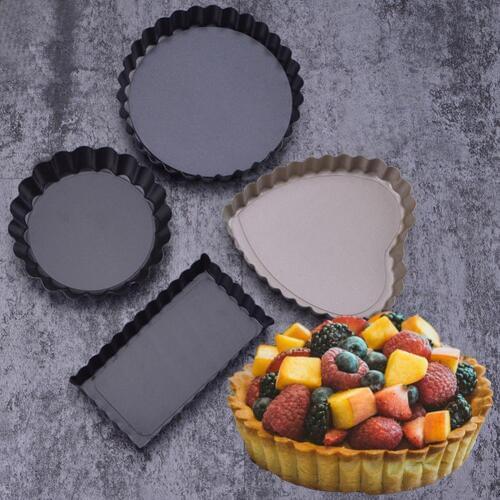 1pc Non-stick Wavy Heart Round Egg Pizza Tray Mesh Seamless Aluminum Pancake Screen Baking Tray Metal Net Bakeware Baking Tools