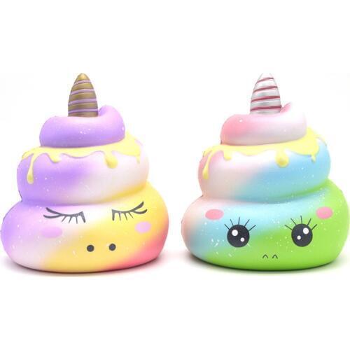 1PCS Kiibru Squishy Poo Unicorn Colossal Slow Rising Scented Soft Odor Press Stress Cartoon Cute Funny Kid Toys Gift Hand Pillow