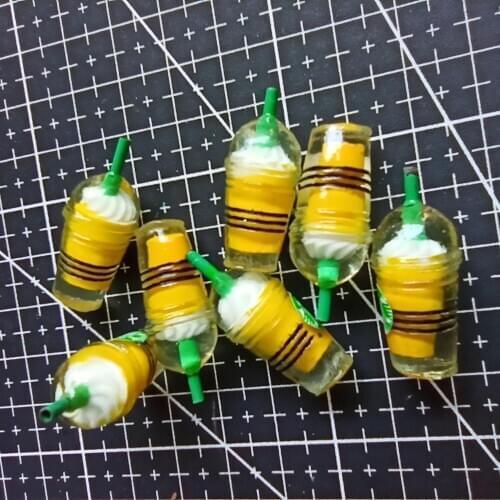 1pcs/lot resin solid light orange Icecream 26mm fairy garden gnome moss terrarium crafts bonsai home decor for DIY A032-15